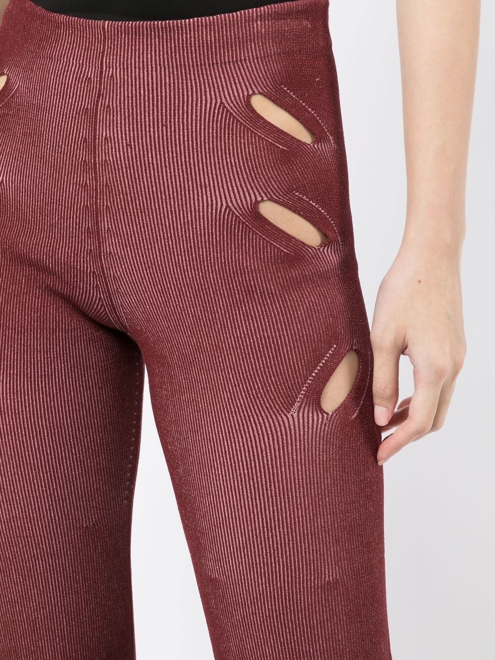 Lock slit-detail trousers - 6