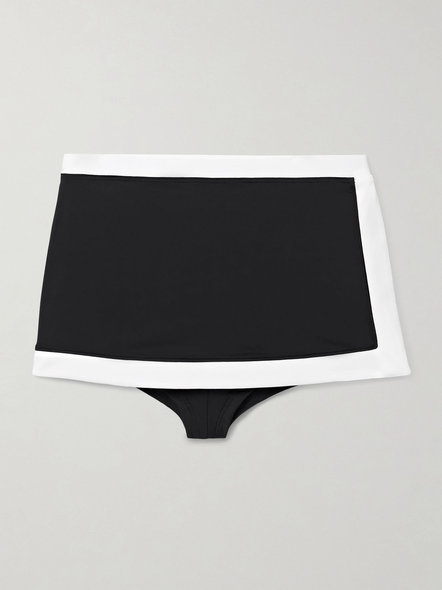 Nell layered two-tone bikini briefs Black - 1