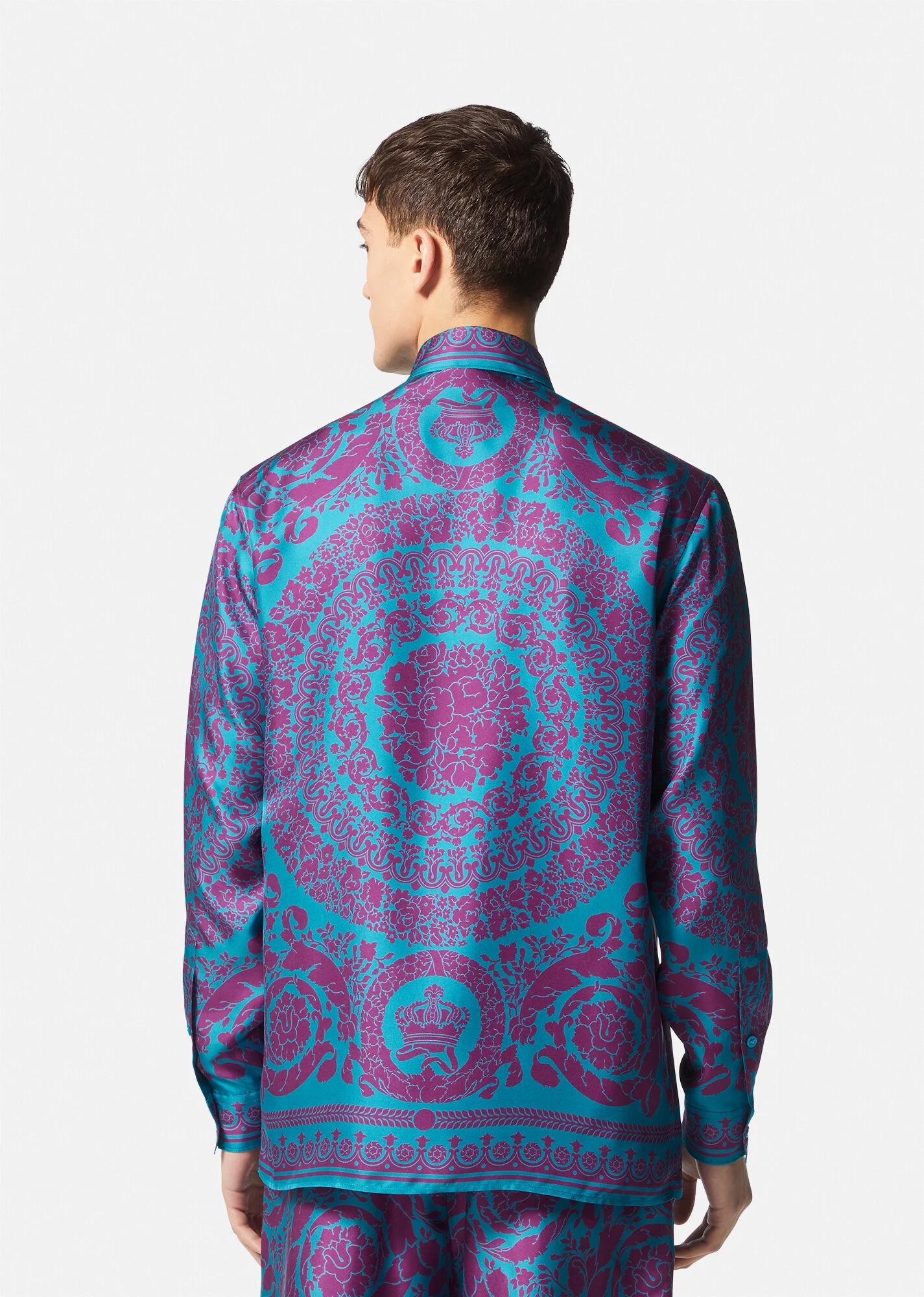 Barocco Silhouette Silk Shirt - 4
