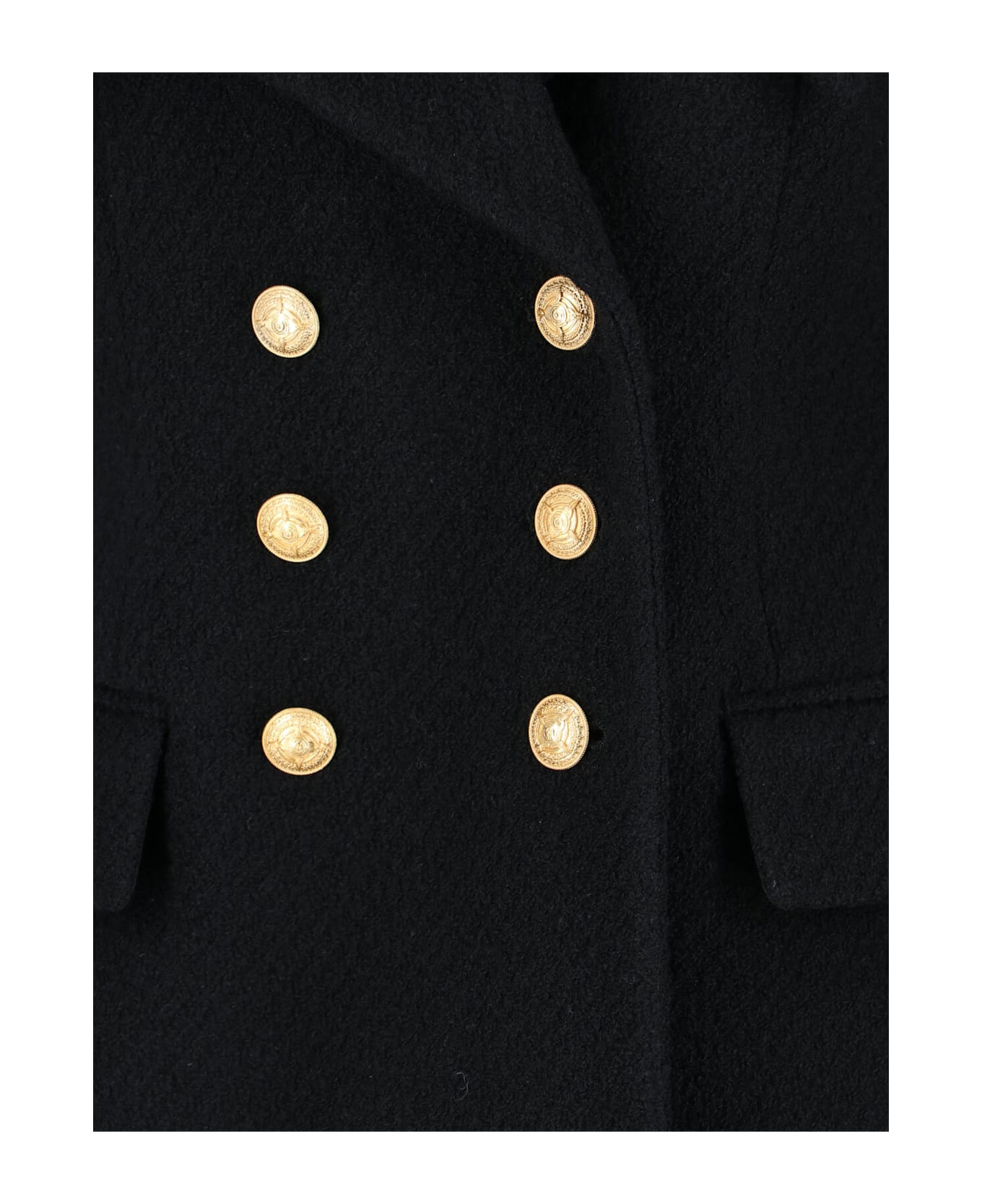 Double-breasted Wool Blend Blazer - 4