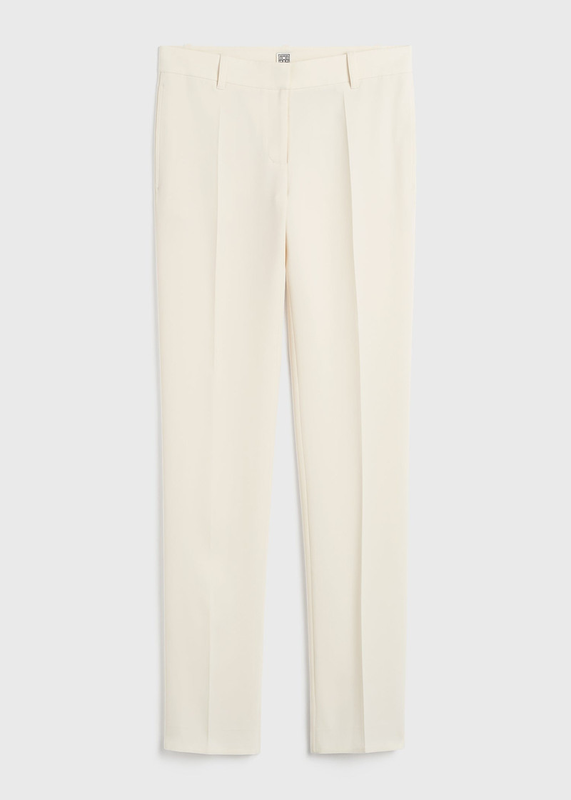 Low-waist slim trousers ecru 1