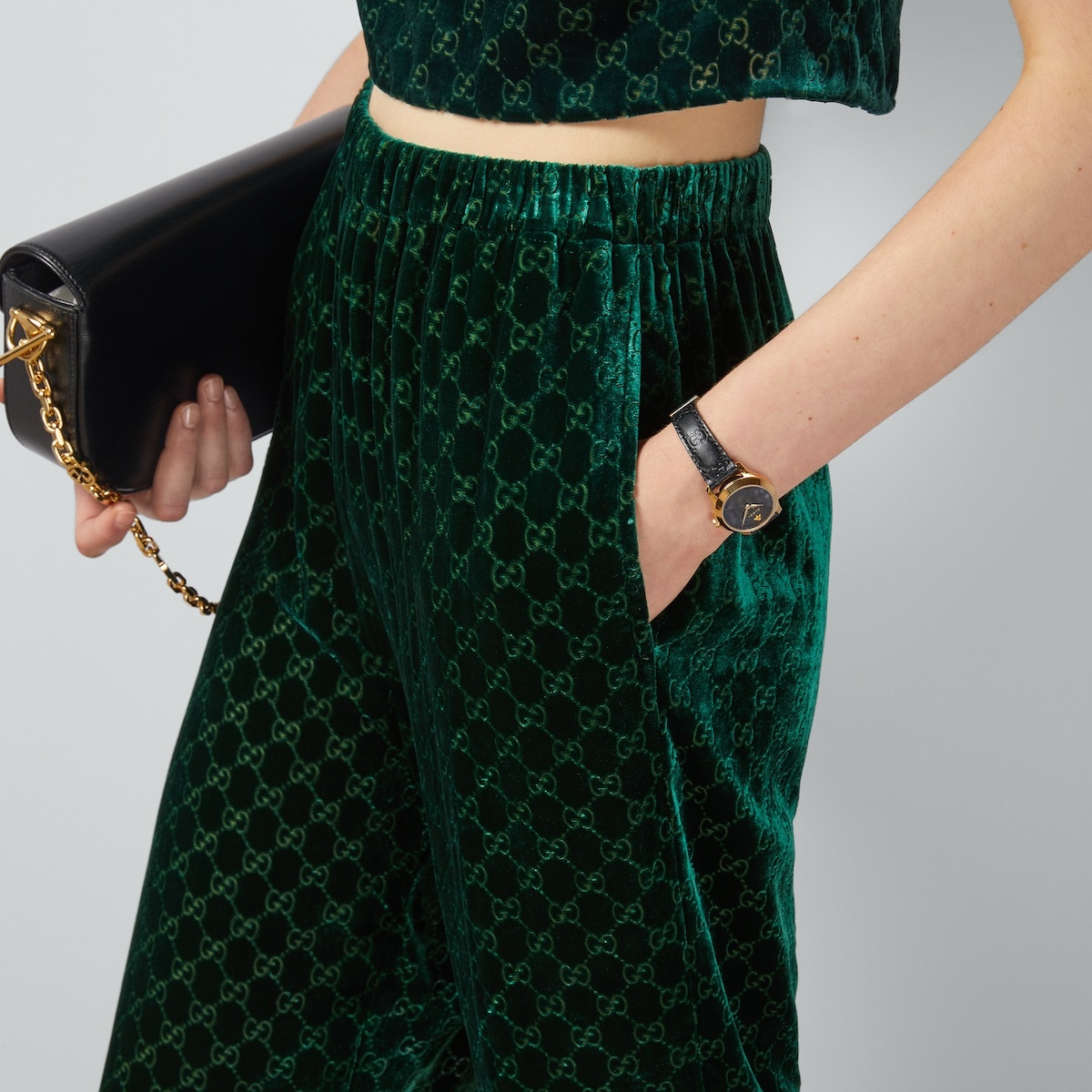 GG velvet pant - 3