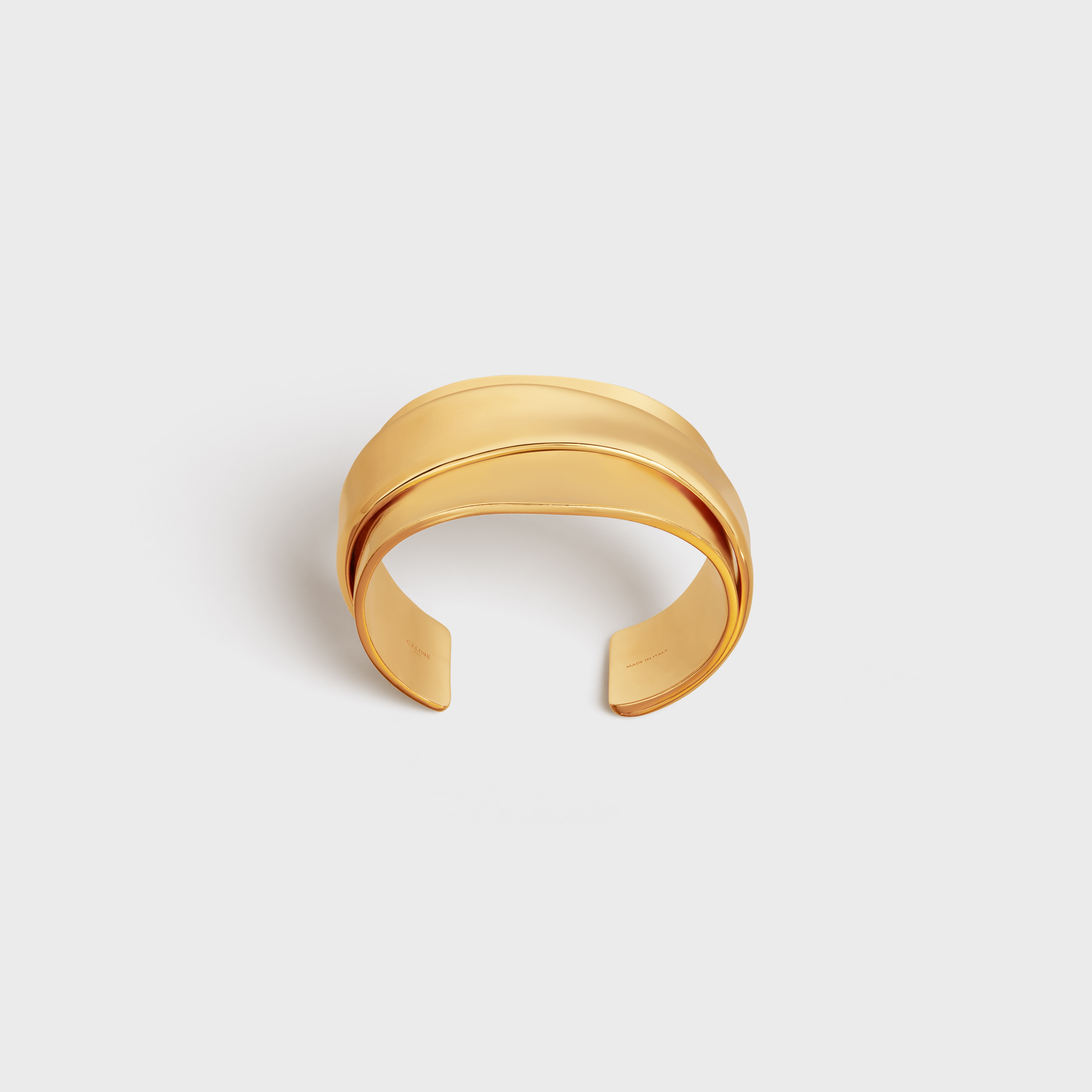 Formes Simples Interlaced Cuff in Brass with Gold Finish - 1