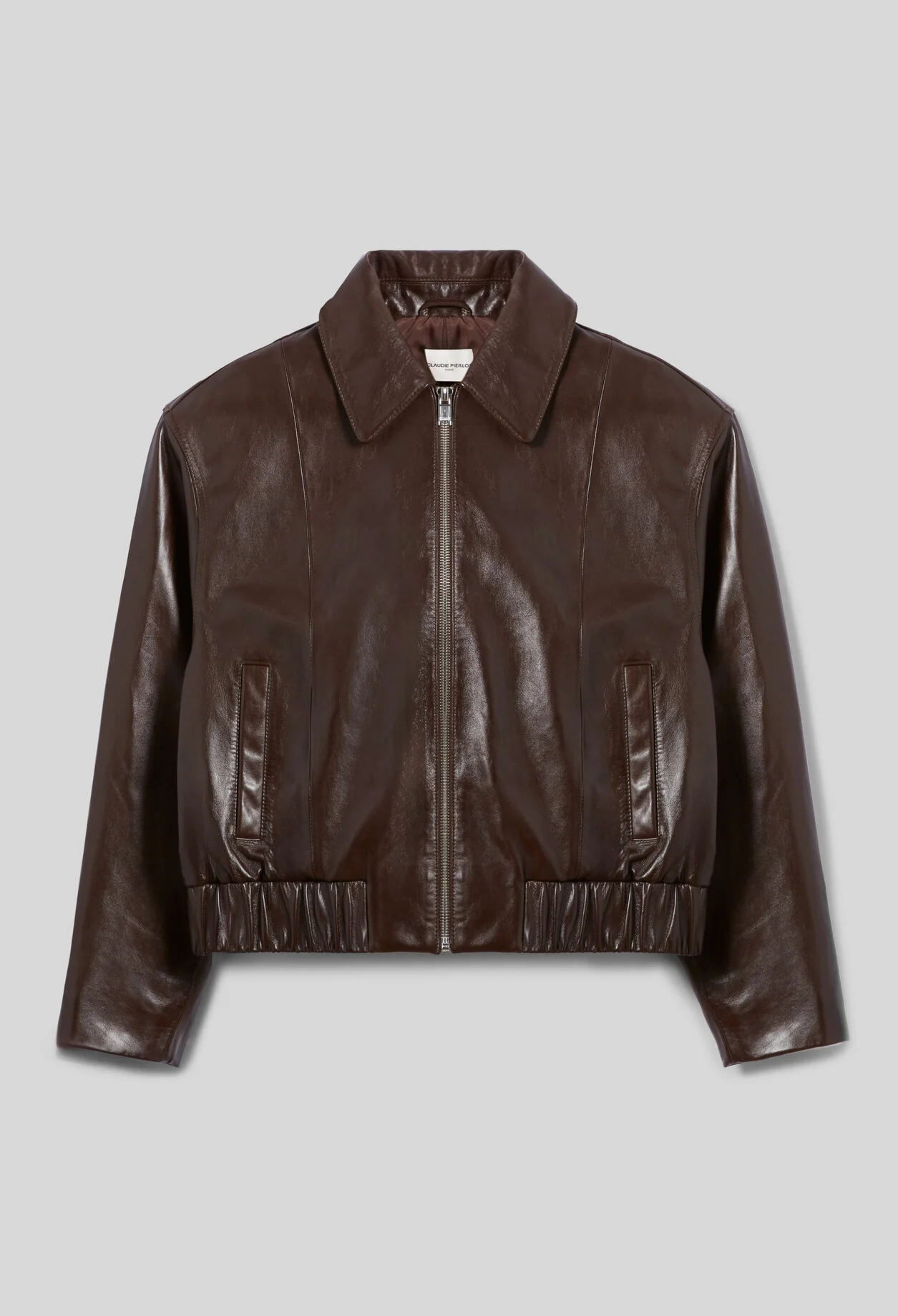CASUAL SHINY LEATHER JACKET - 1