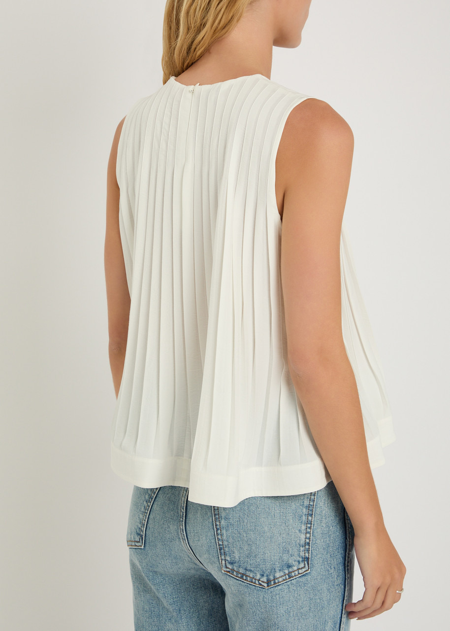 Vince Pleated Woven top - 3