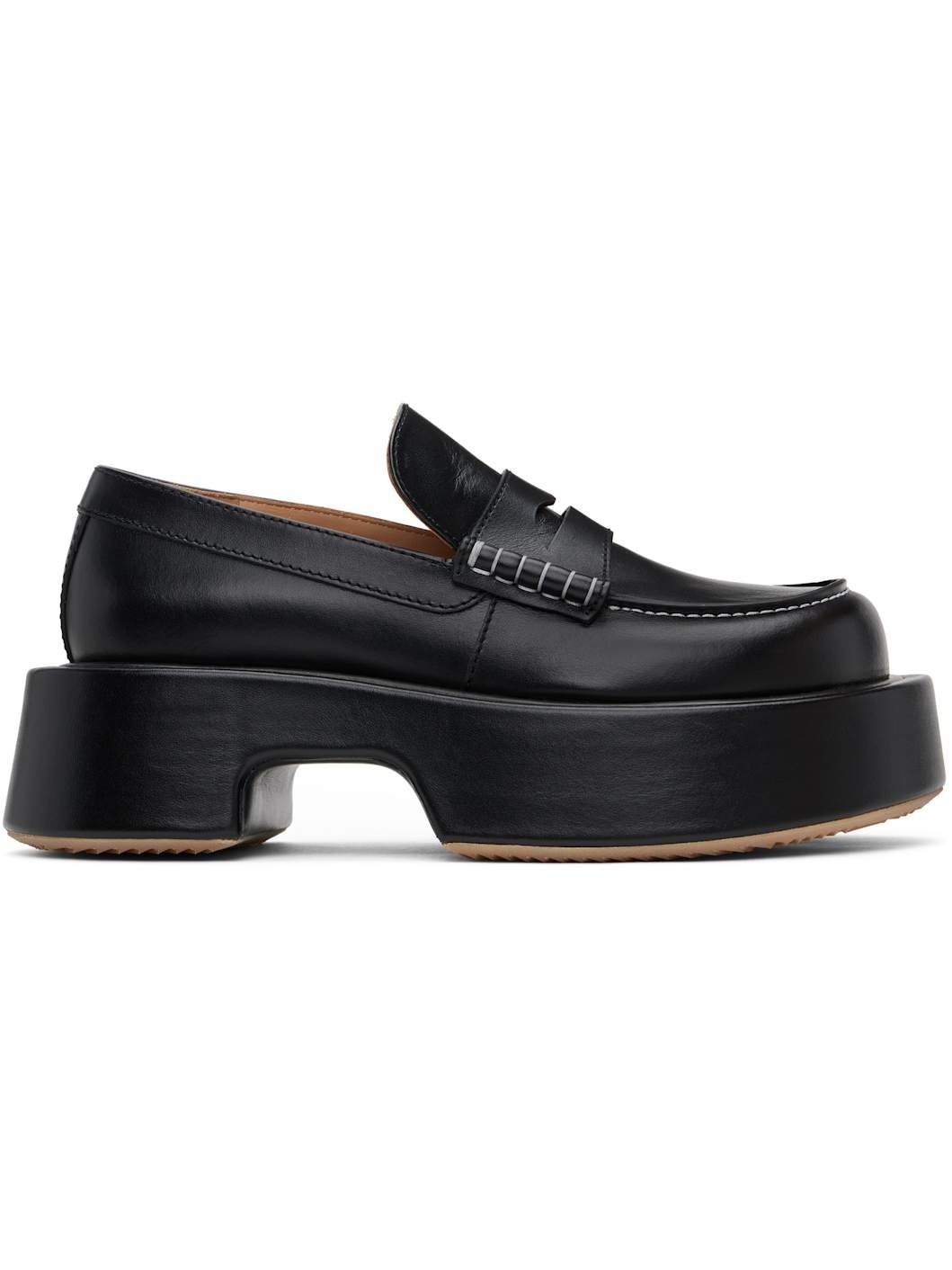 Black Platform Loafers - 1