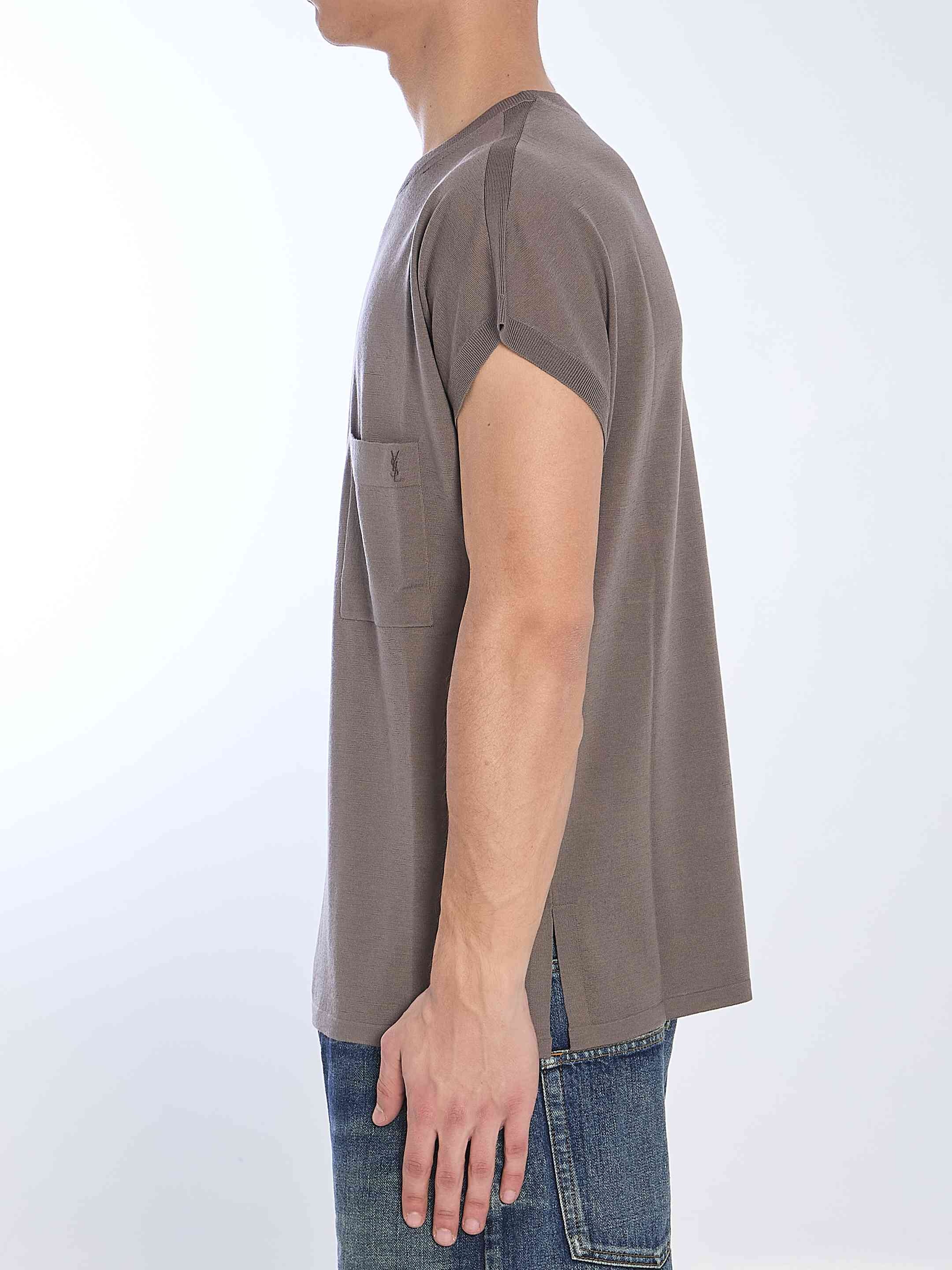 Saint Laurent Men Wool T-Shirt - 3