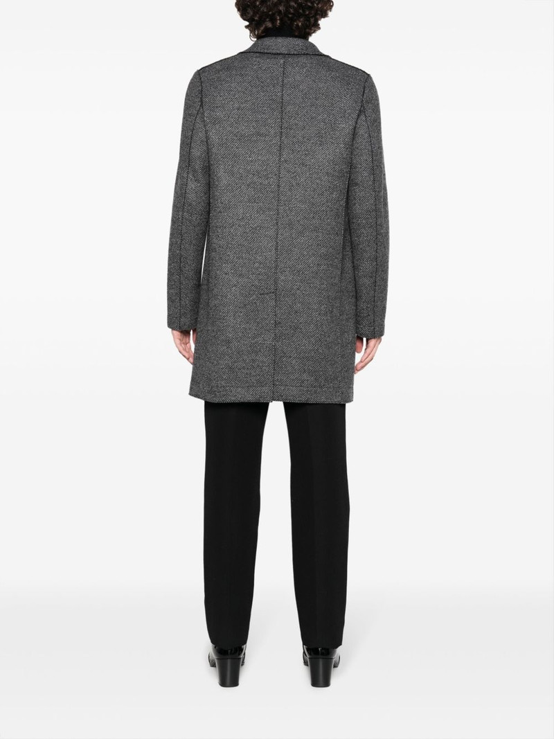 herringbone single-breasted coat 4