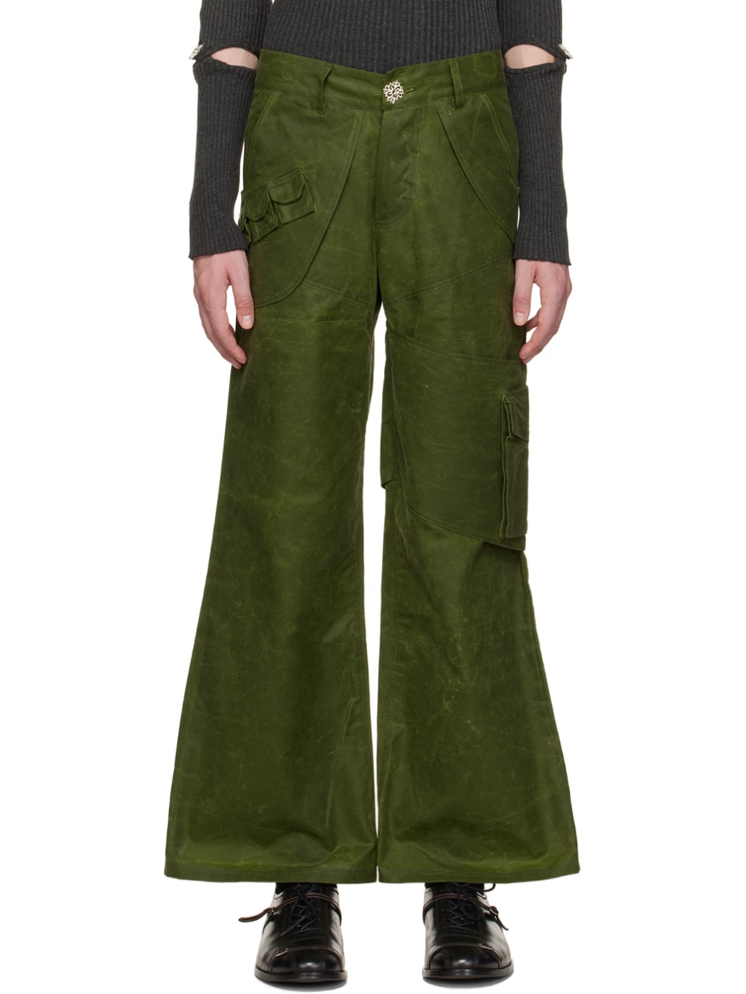 SSENSE Exclusive Green Habitual Cargo Pants - 1