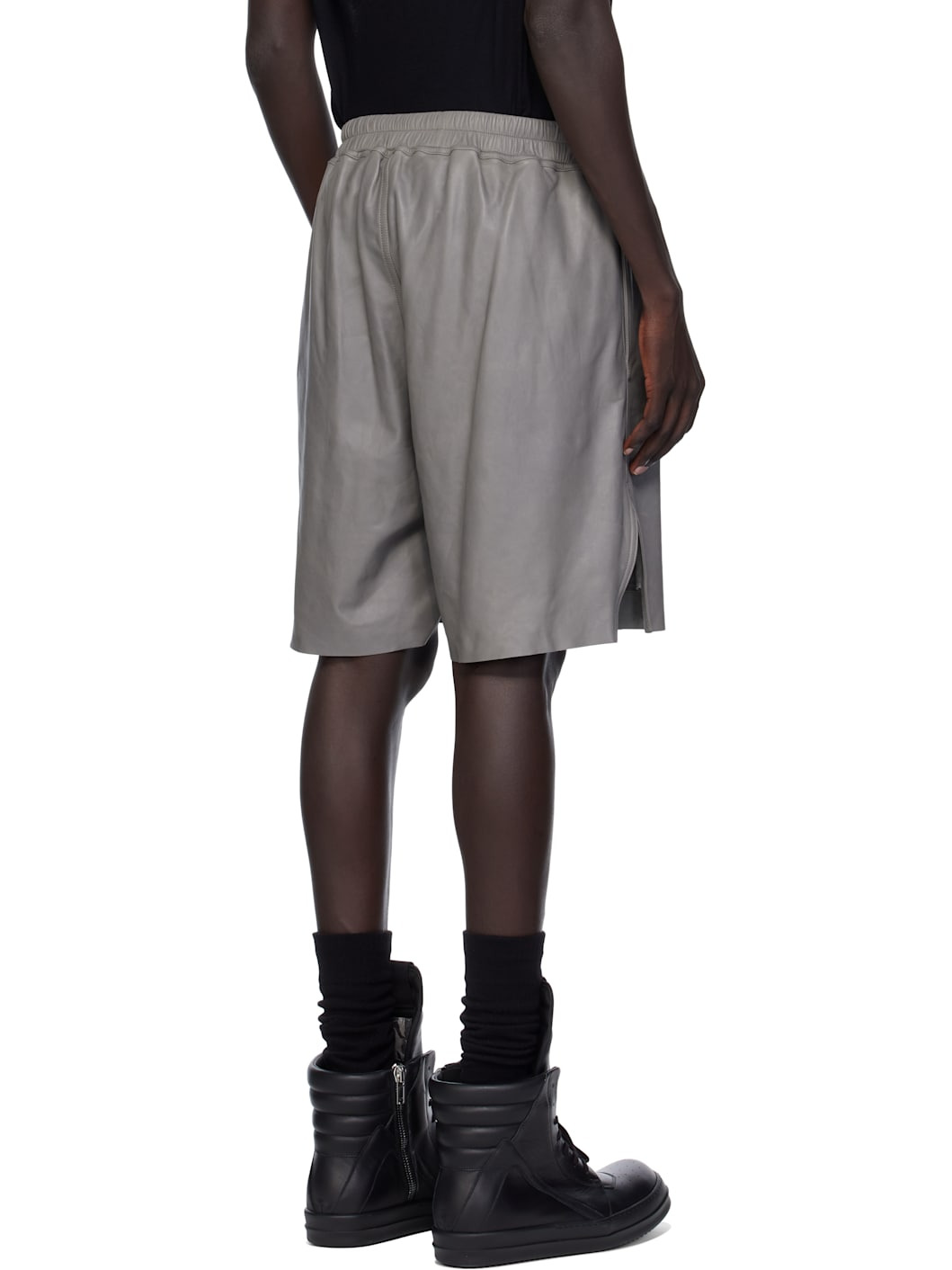 Gray Concordians Boxers Leather Shorts - 3