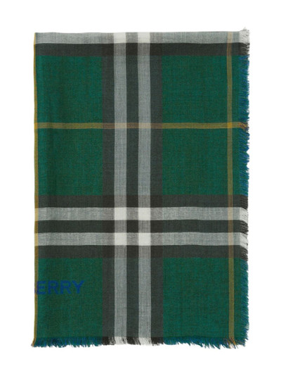 Burberry Vintage-Check frayed scarf outlook