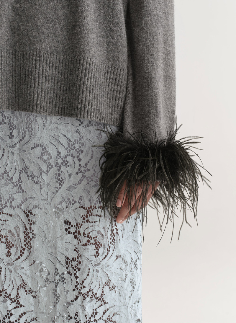 Wilda Feather Trimmed Sweater 3