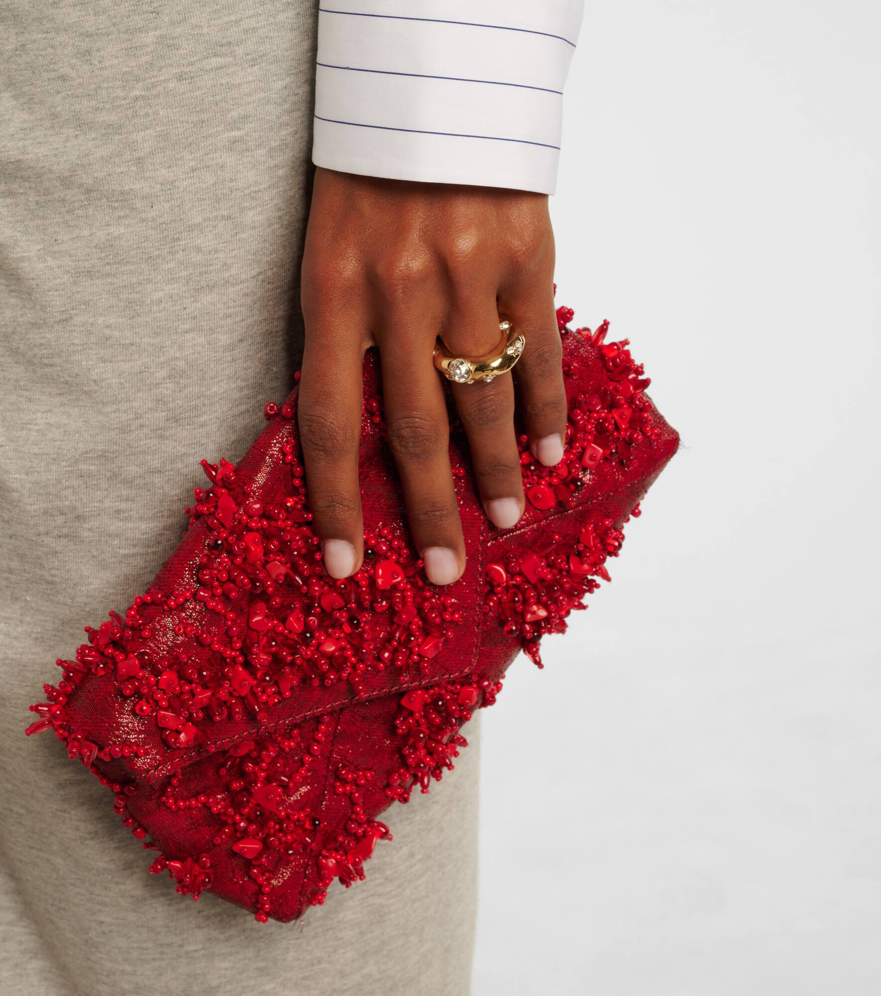 Crystal-embellished ring - 5