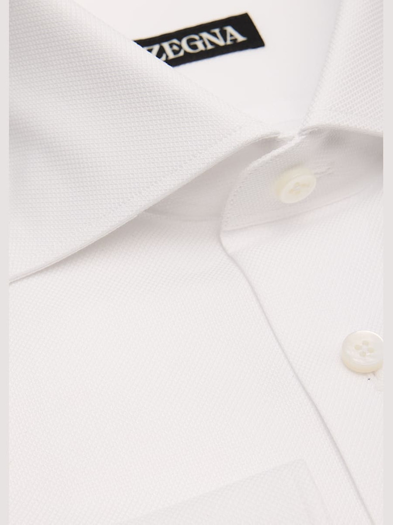ZEGNA Men's Cotton Oxford Spread-Collar Dress Shirt outlook