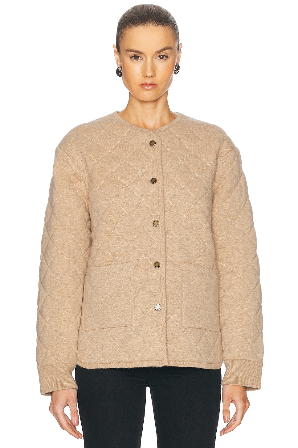 Quilted Liner Cashmere Jacket - 2
