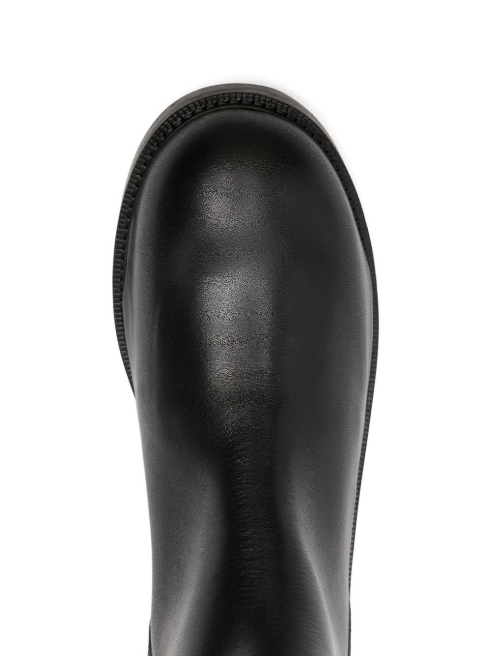 zip-front leather boots - 4