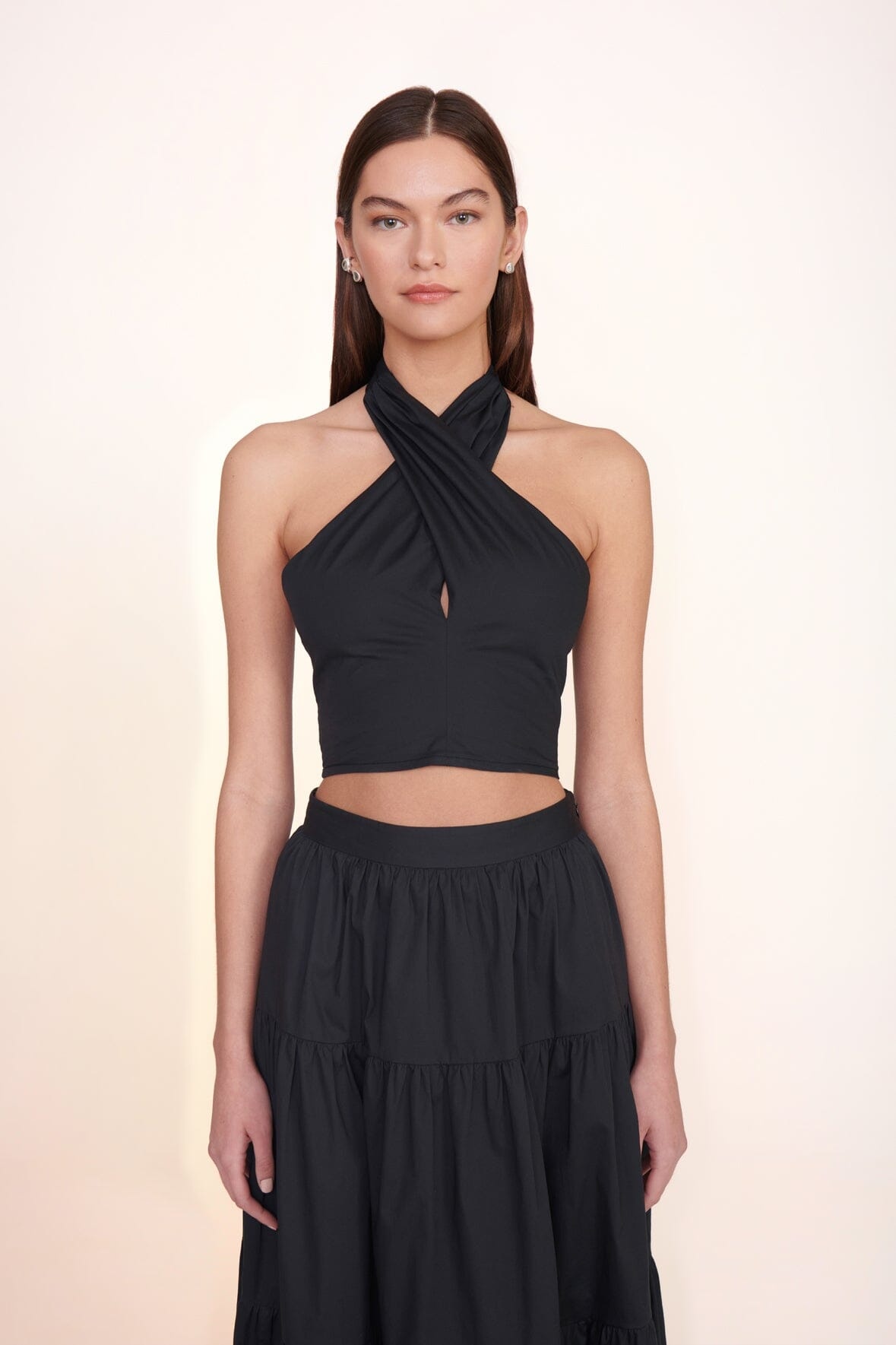 STAUD SMOCKED KAI TOP | BLACK - 2