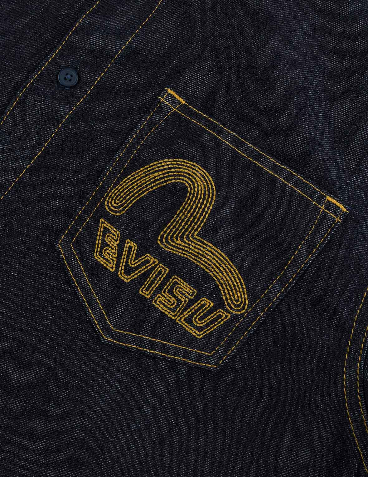 Seagull Embroidery Regular Fit Denim Long-sleeve Shirt - 7