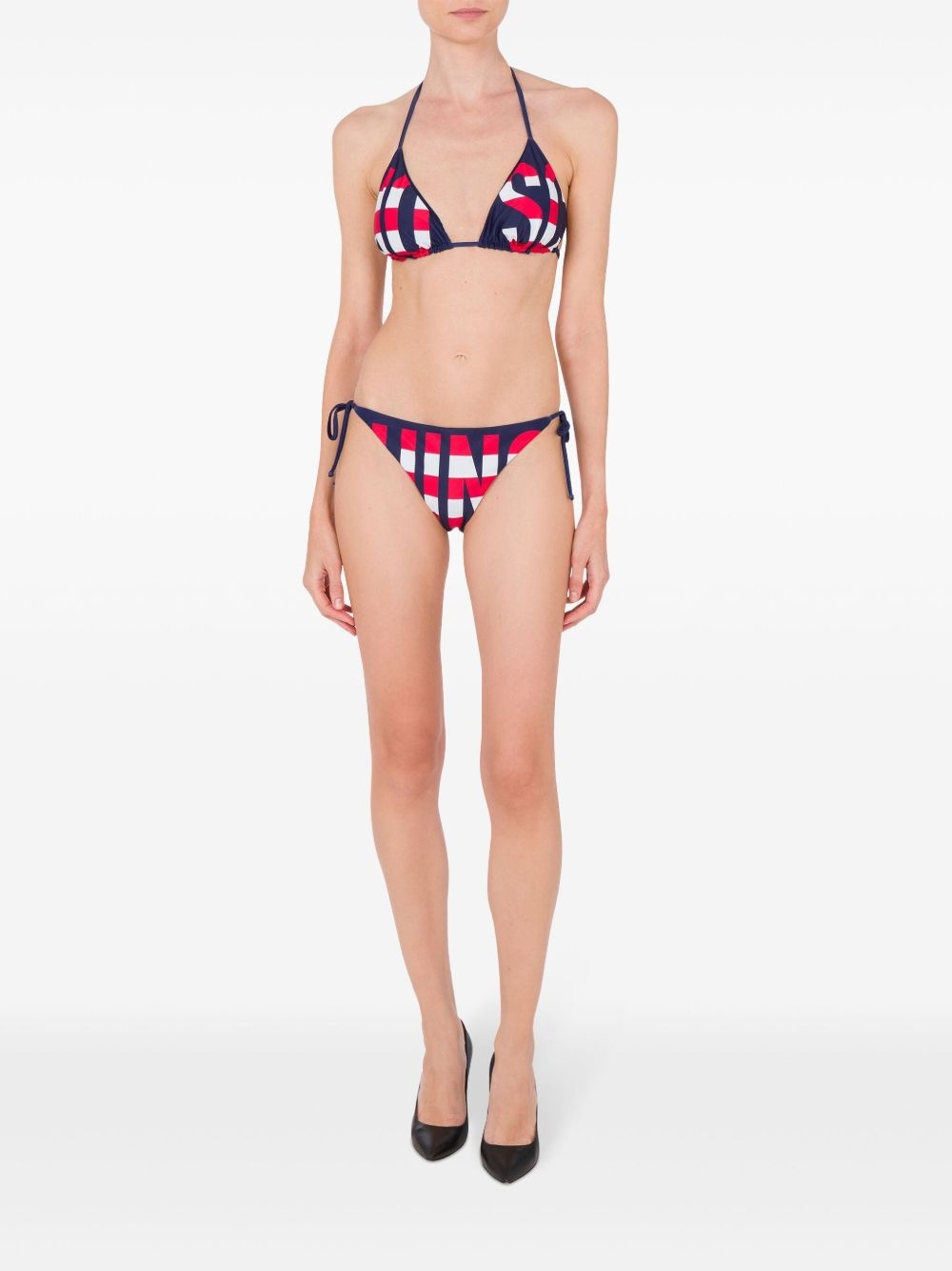 logo-print bikini top - 3