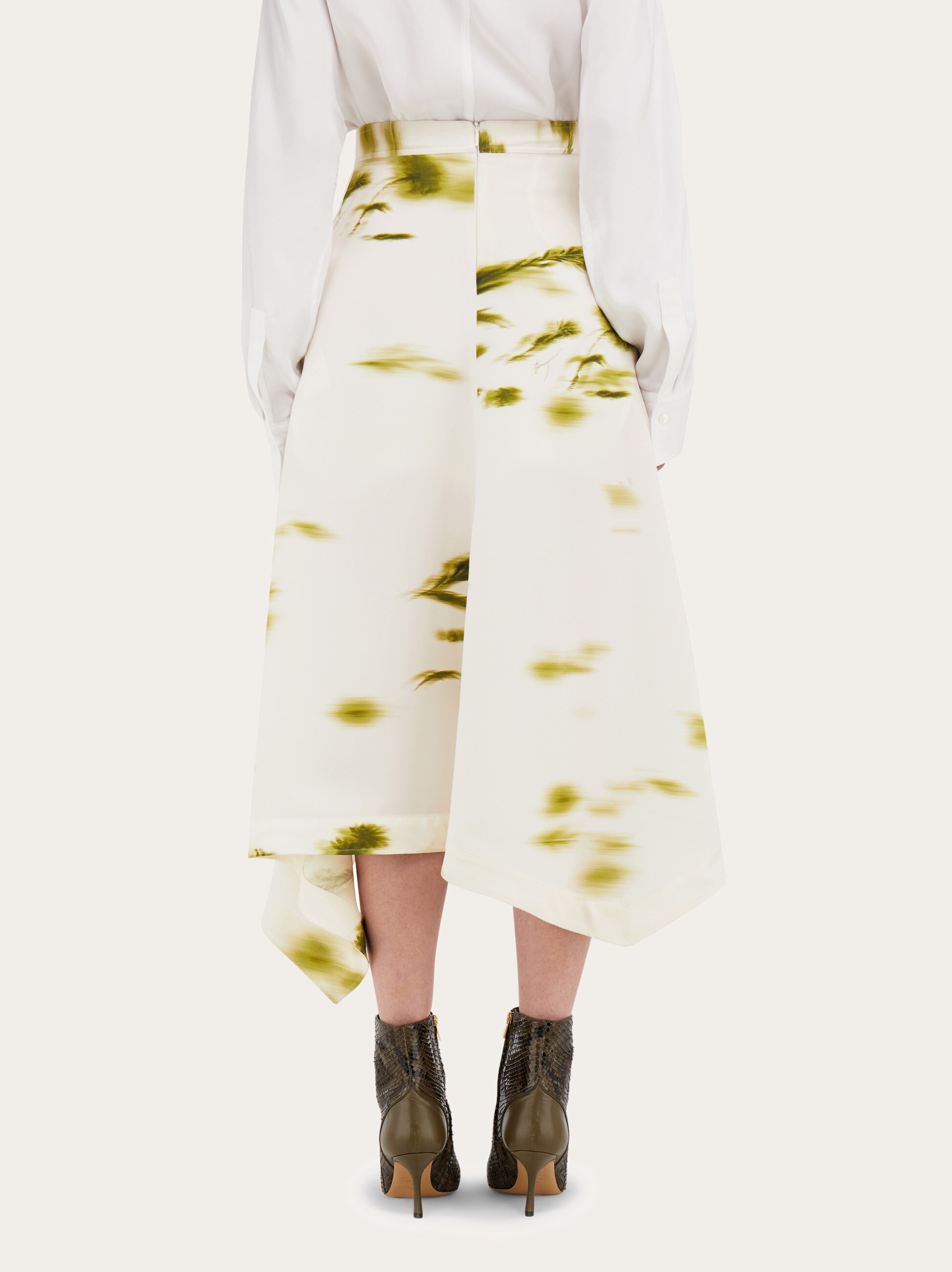 Blossom print handkerchief midi skirt - 3