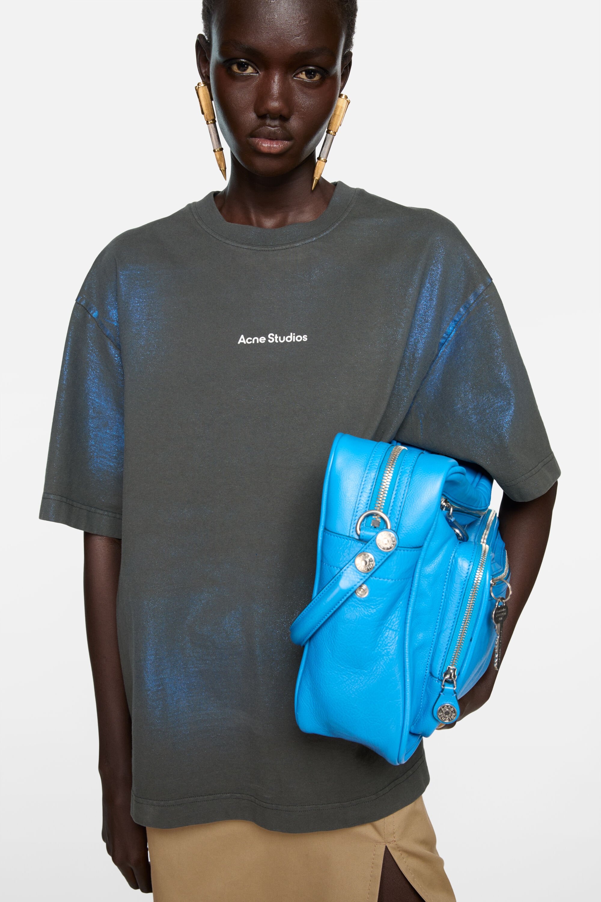 Logo t-shirt - Blue/khaki - 4