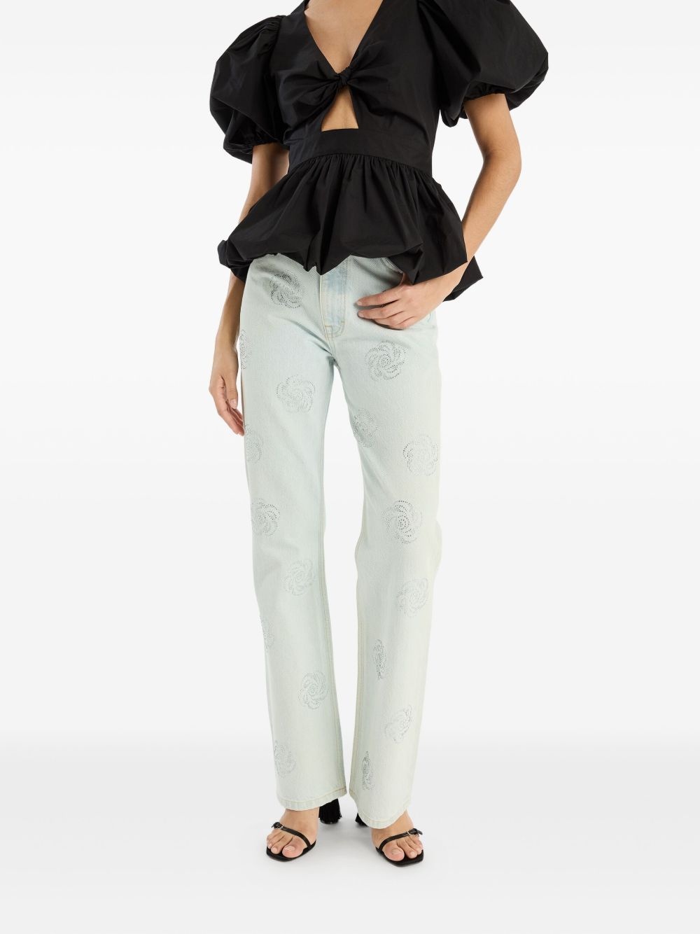 stud-embellished jeans - 4