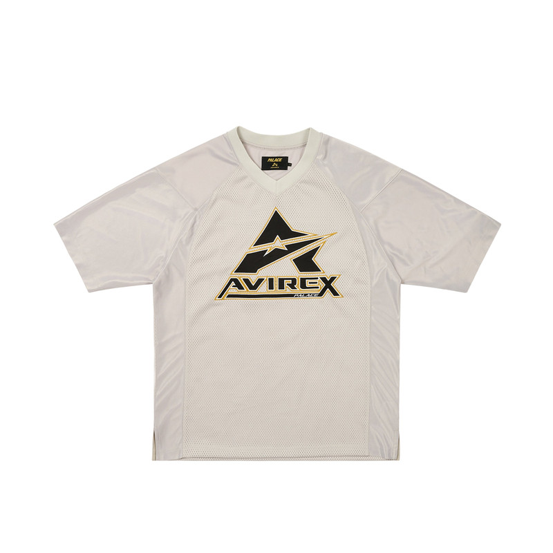 PALACE AVIREX MESH JERSEY SILVER - 1