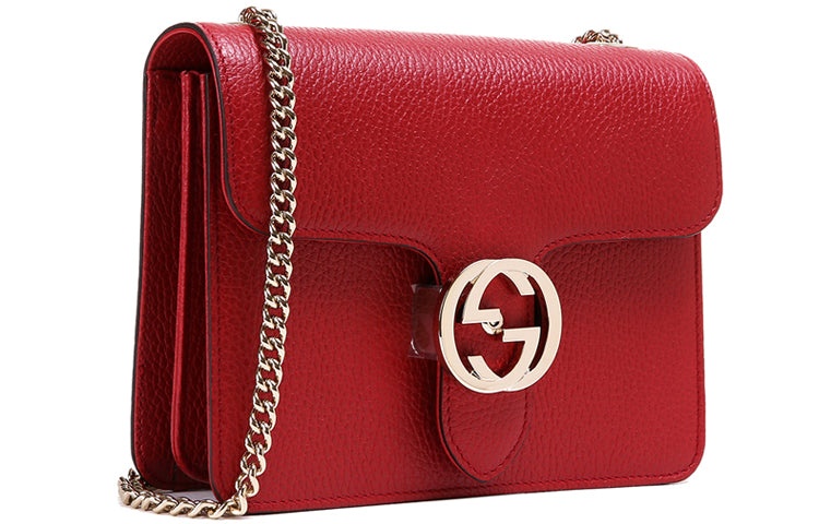(WMNS) Gucci Leather Organ Crossbody Bag Single Shoulder Bag Red 510304-CAO0G-6420 - 5