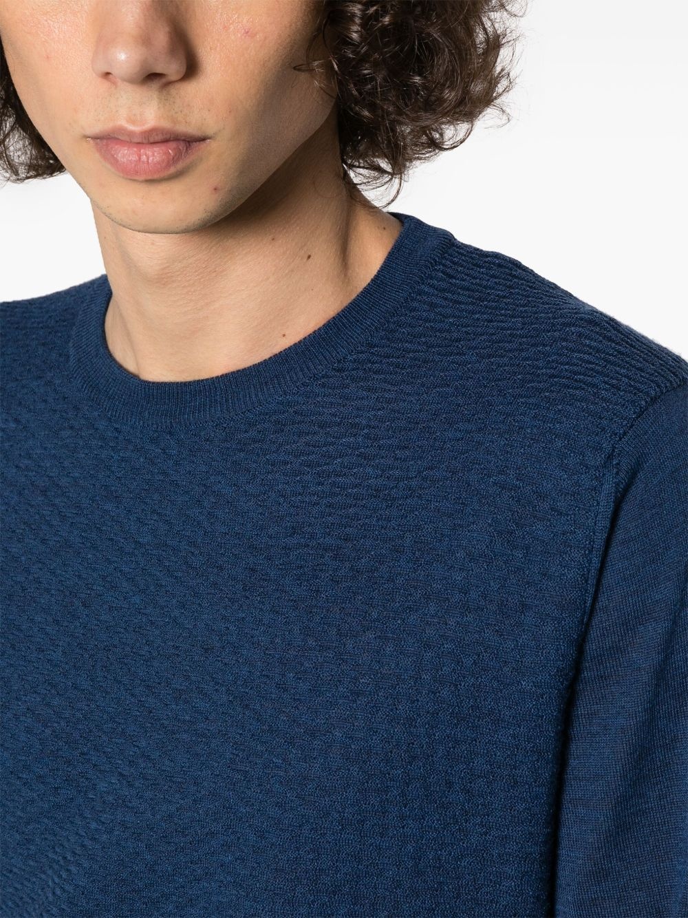 crew-neck virgin wool jumper - 5