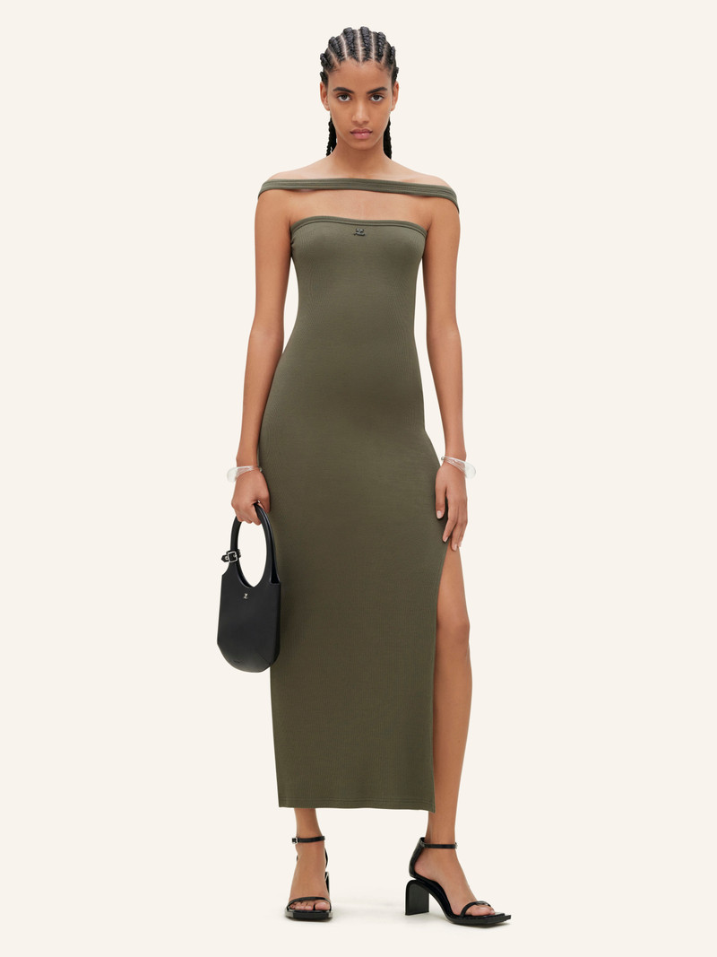courrèges HYPERBOLE 90'S RIB LONG DRESS outlook