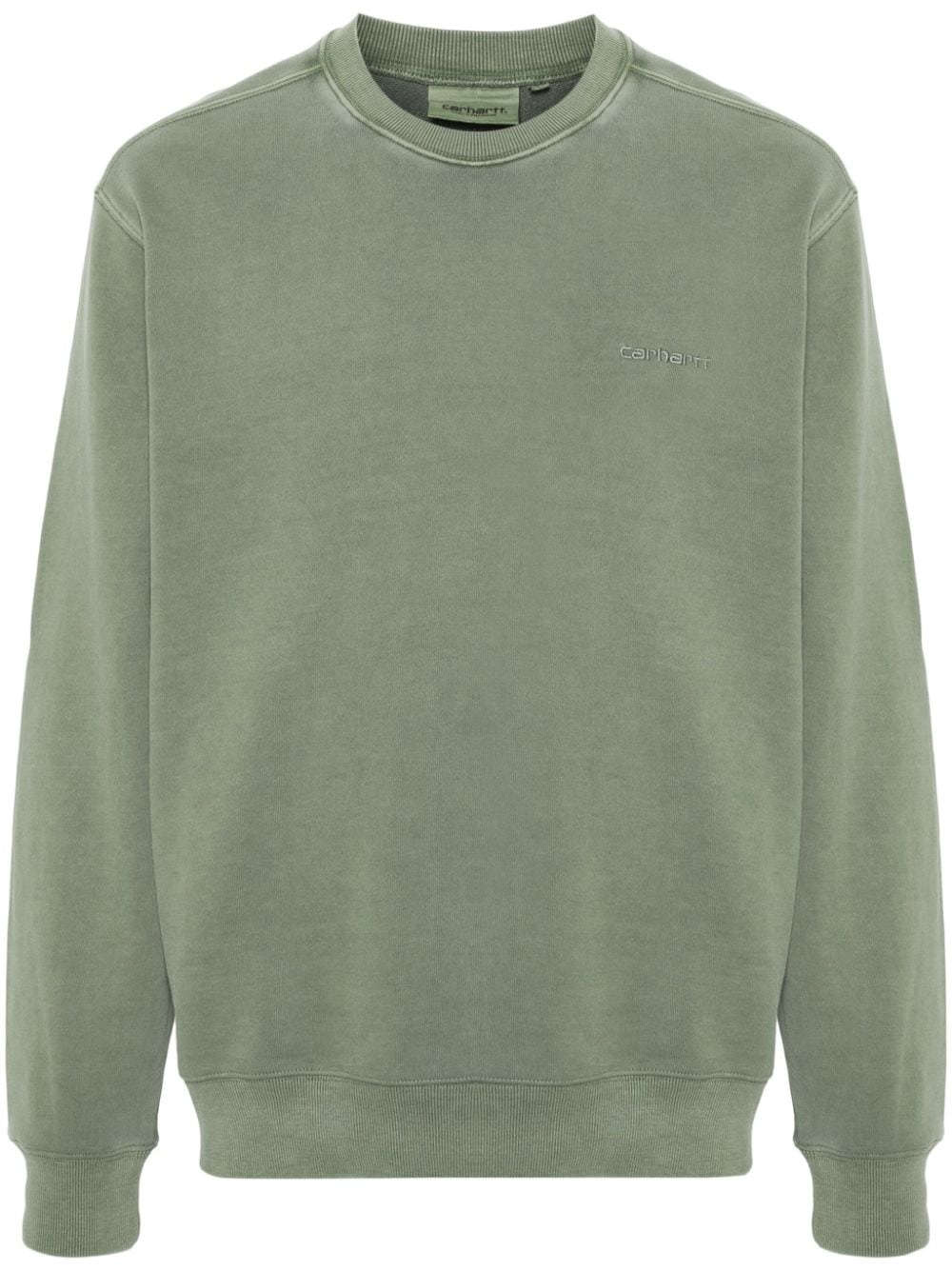 logo-embroidered cotton sweatshirt - 1