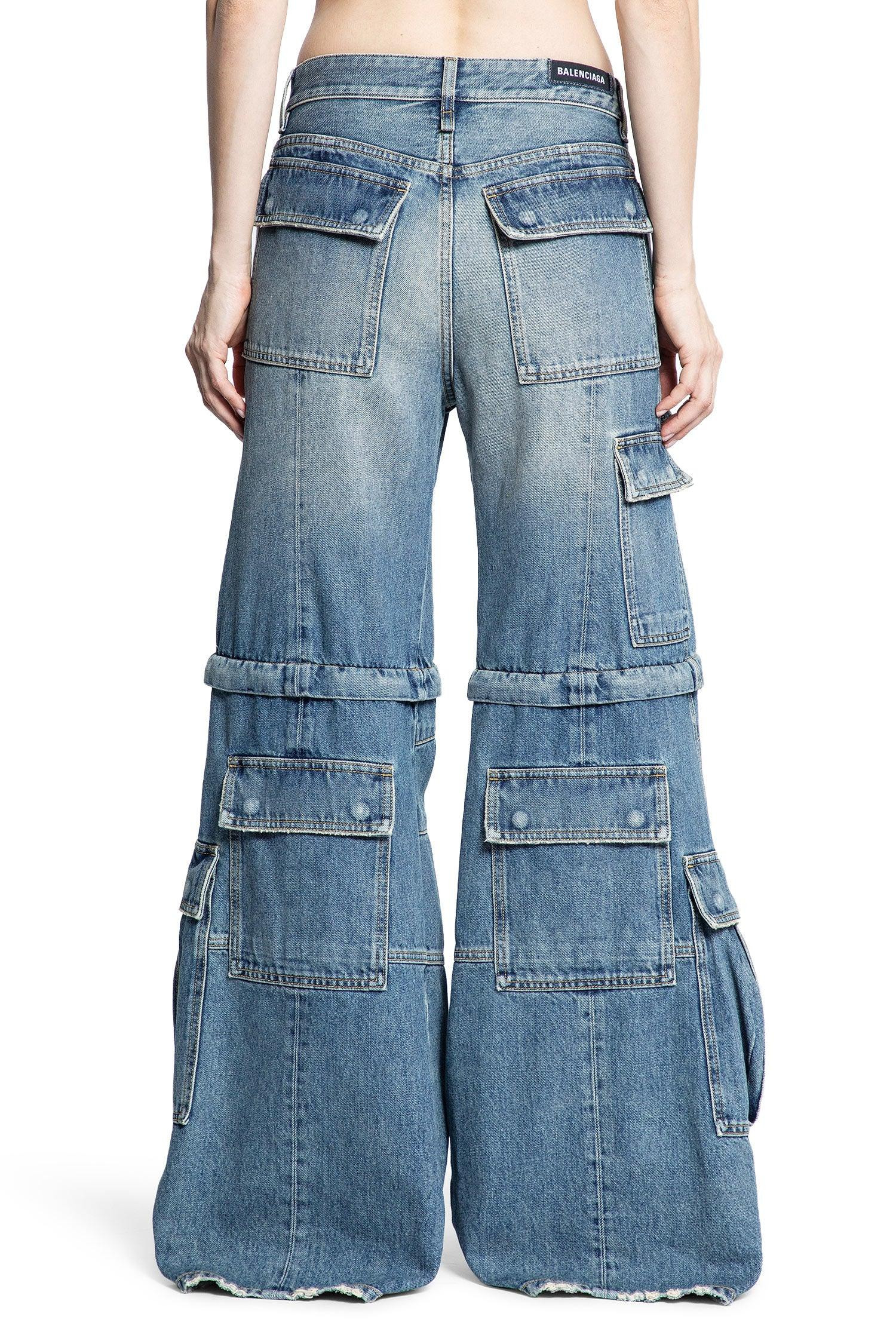 Flared-Denim-Cargo-Pants - 3