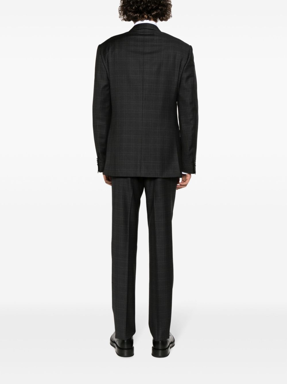 checked single-breasted suit - 4