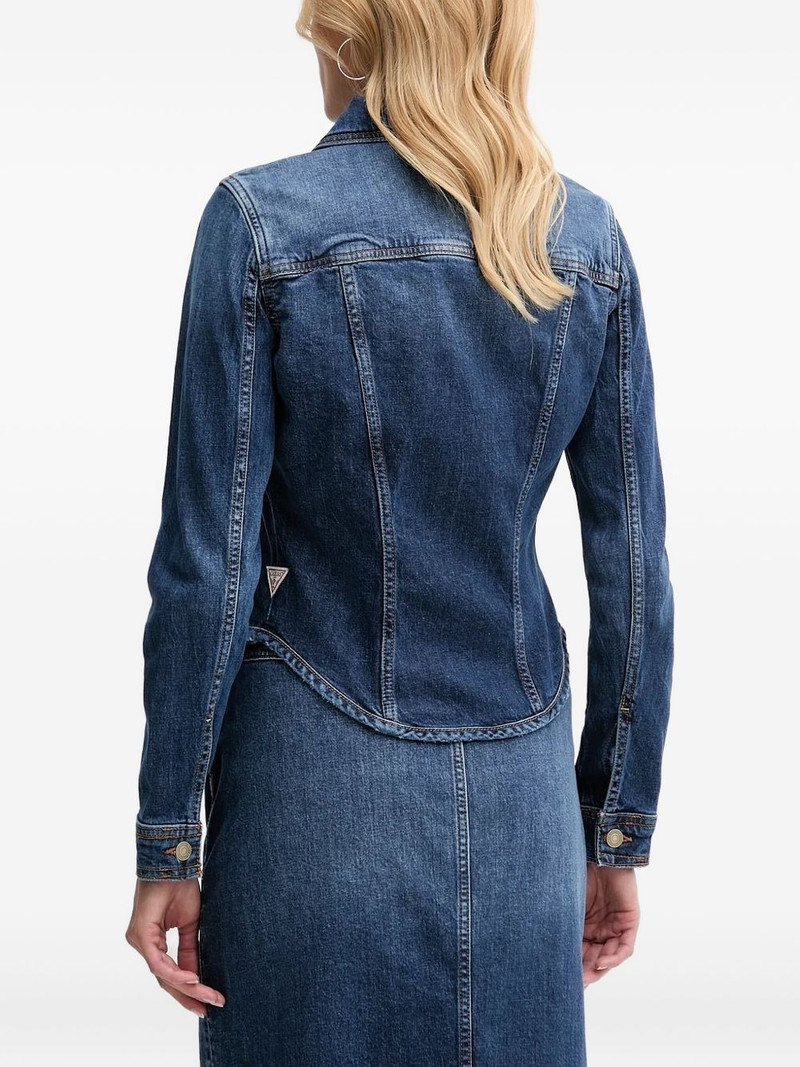 GUESS USA button-fastening denim jacket outlook