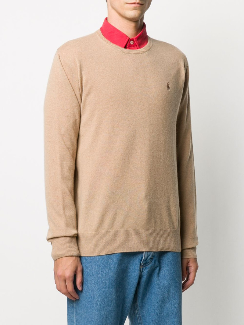 embroidered logo cashmere pullover 3