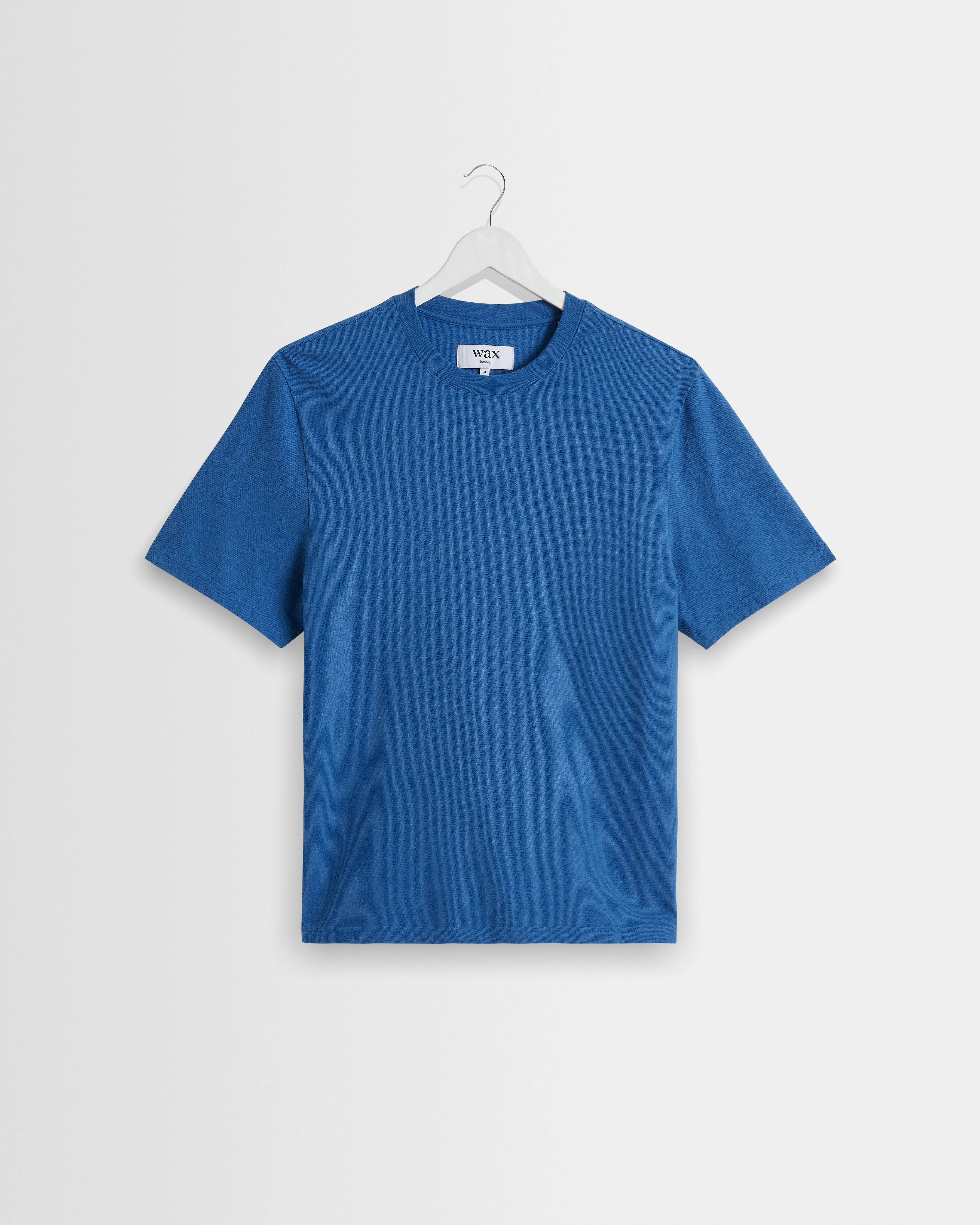 Dean - French Blue Textured Organic Cotton T-Shirt - 1