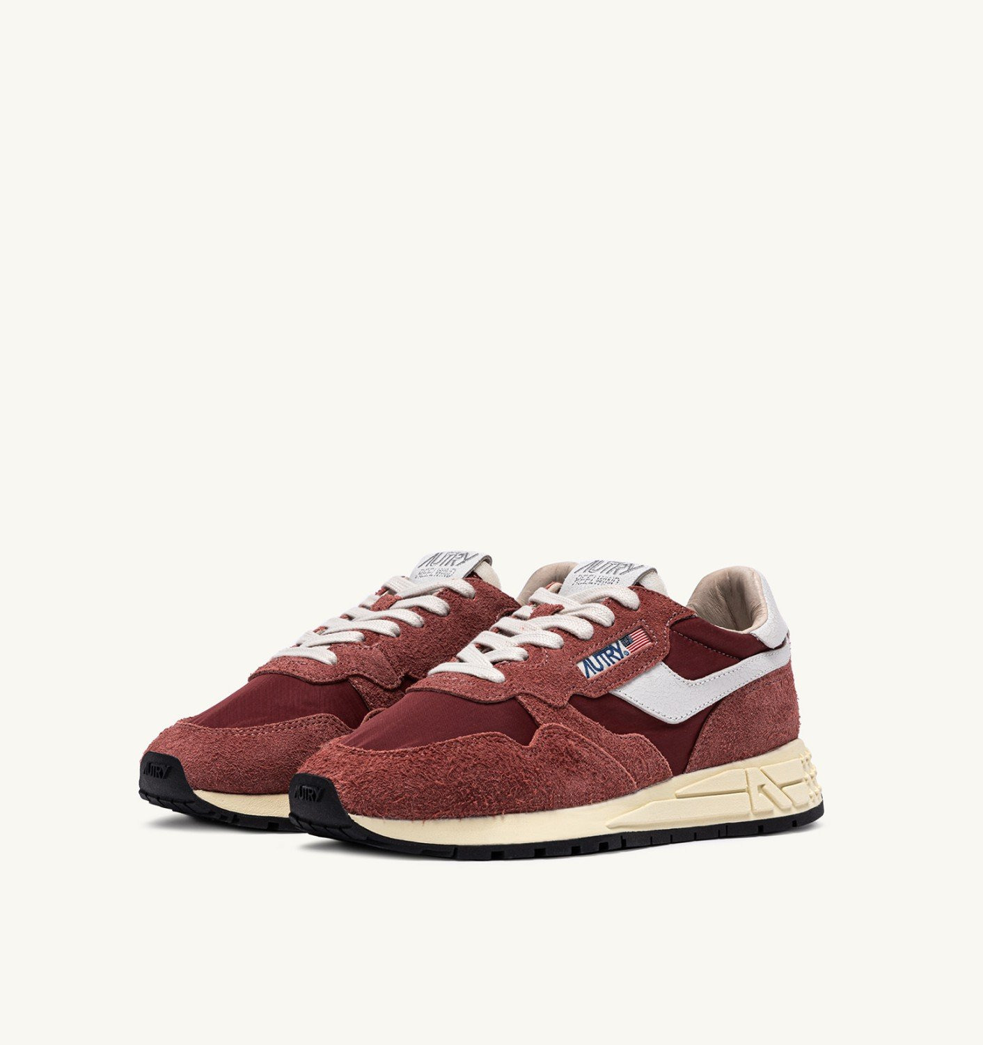 REELWIND LOW SNEAKERS IN NYLON AND SUEDE HOT SAUCE AND WHITE - 2