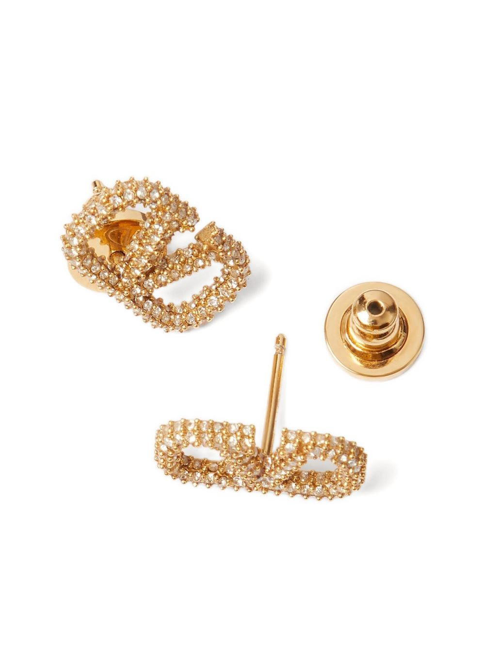 VLogo Signature crystal-embellished stud earrings - 4