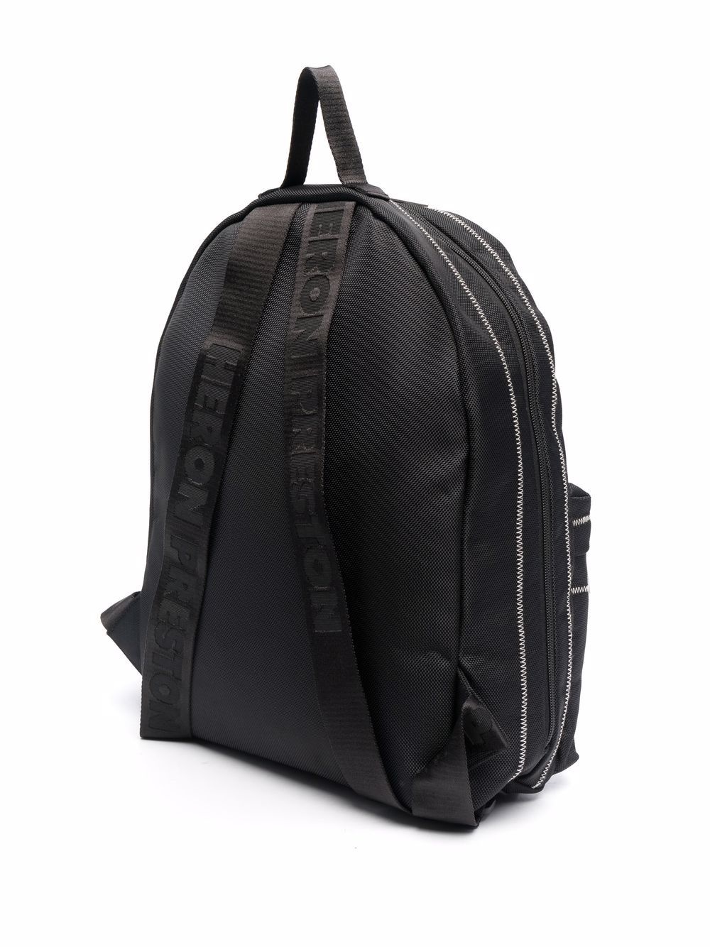 contrast-stitching logo backpack - 3