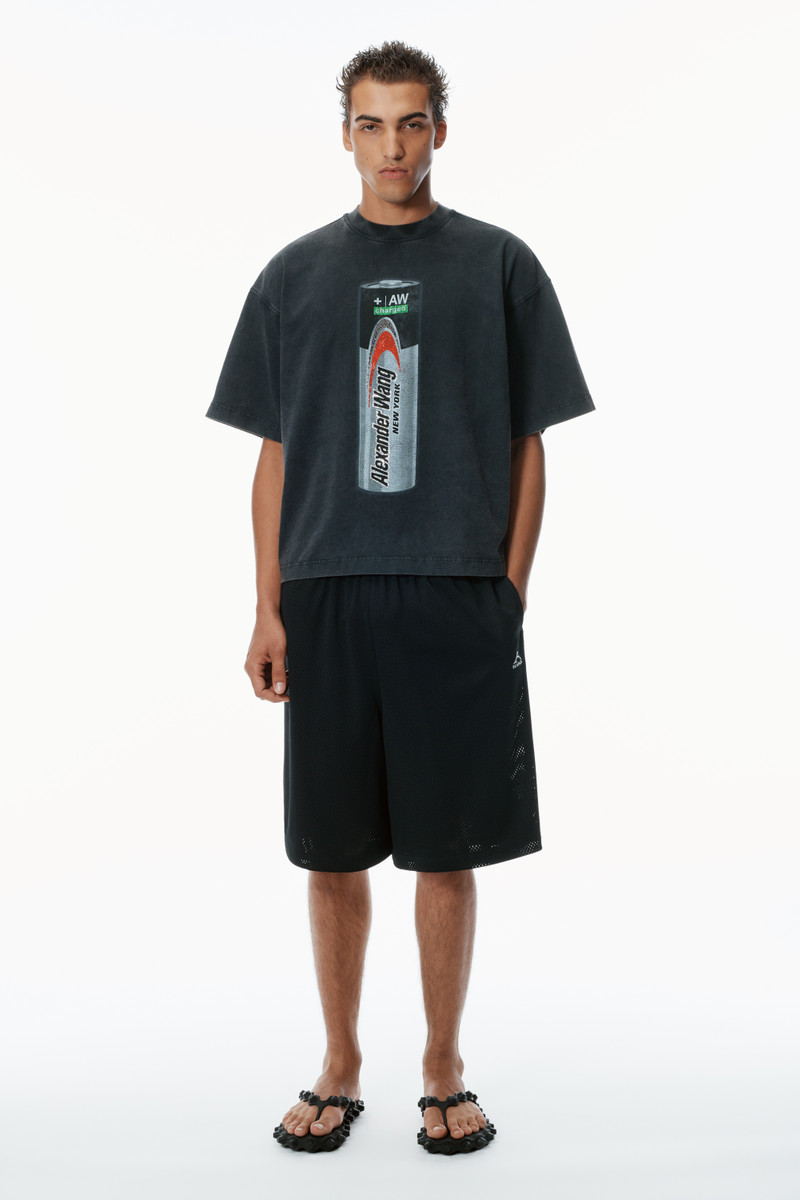 Alexander Wang Unisex Battery Logo-Print Graphic T-Shirt outlook