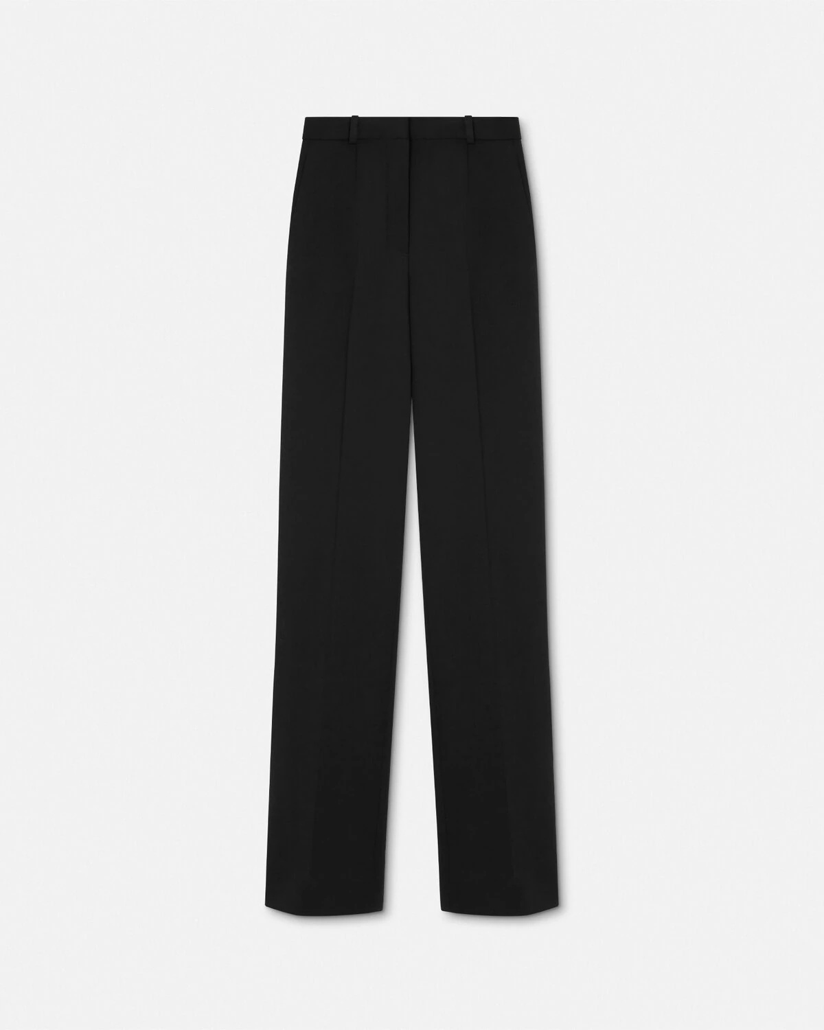 Wool High-Waist Straight-Fit Pants - 1