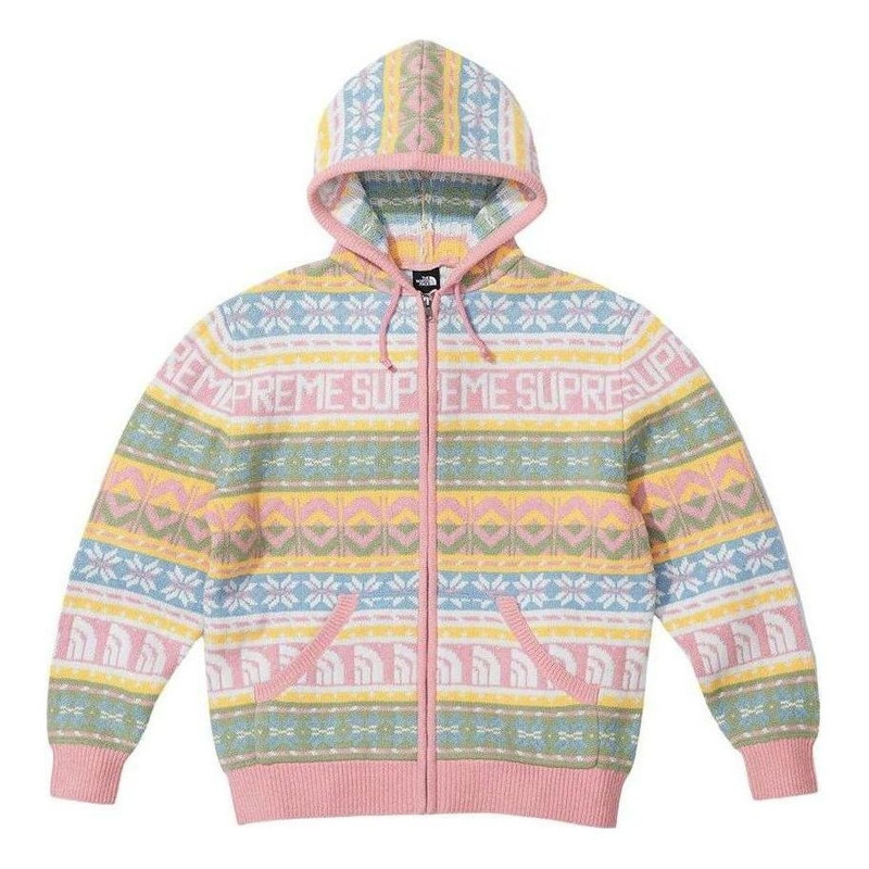 Supreme x 북 페이스 지퍼 업 후드 스웨터 '멀티 컬러'SUP-FW22-762 - 1