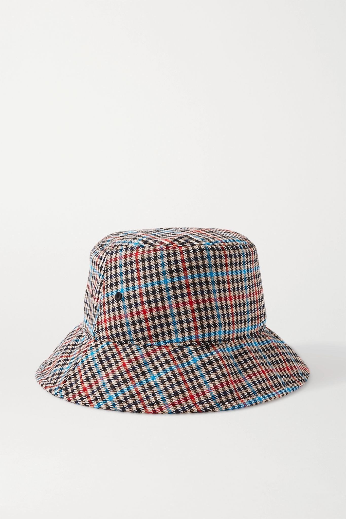 Houndstooth wool-blend bucket hat - 1