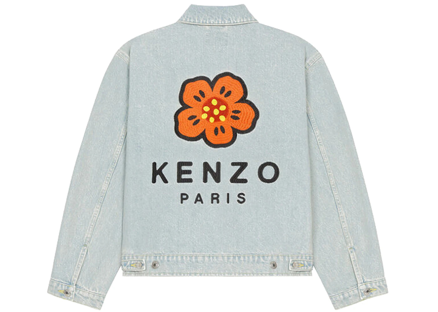 KENZO x Nigo Boke Flower Women's Embroidered Denim Tracker Jacket Sky Blue - 2