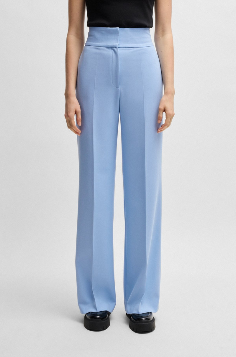 REGULAR-FIT HIGH-WAISTED TROUSERS WITH FLARED LEG 2
