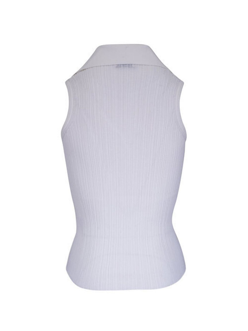 AGNONA collar sleeveless top outlook