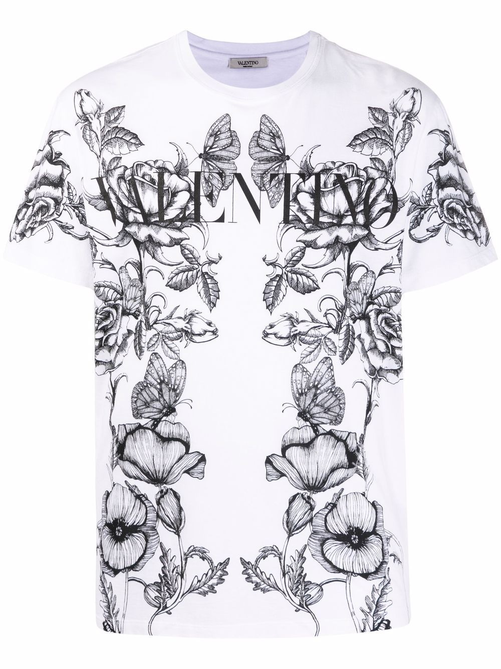 botanical-print T-shirt - 1