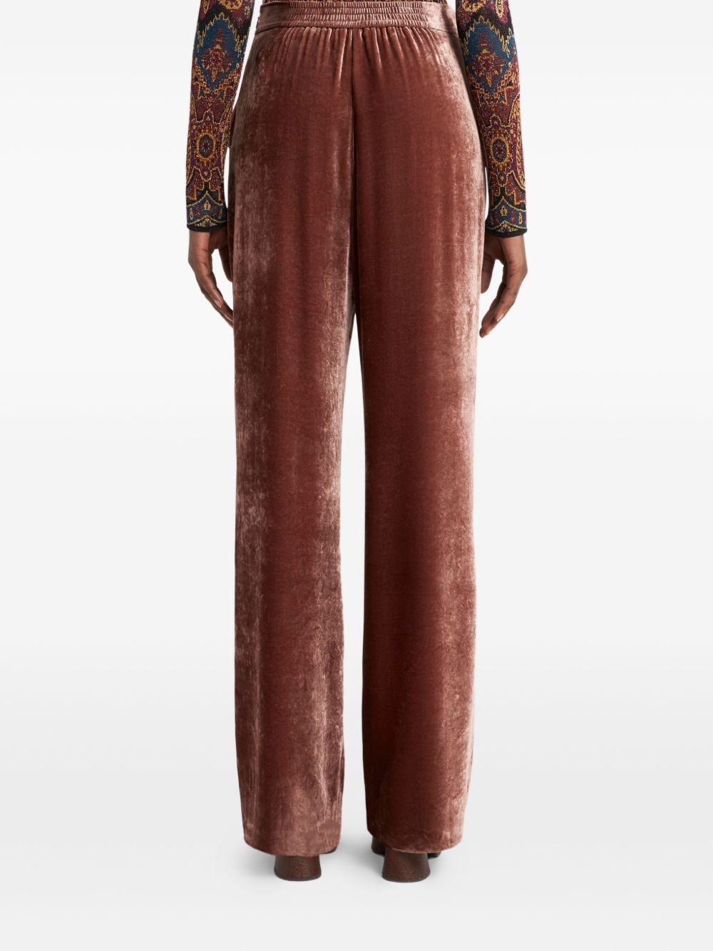 velvet palazzo trousers - 3