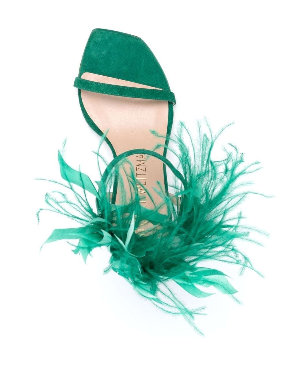 Plume 100mm feather-detail sandals - 4