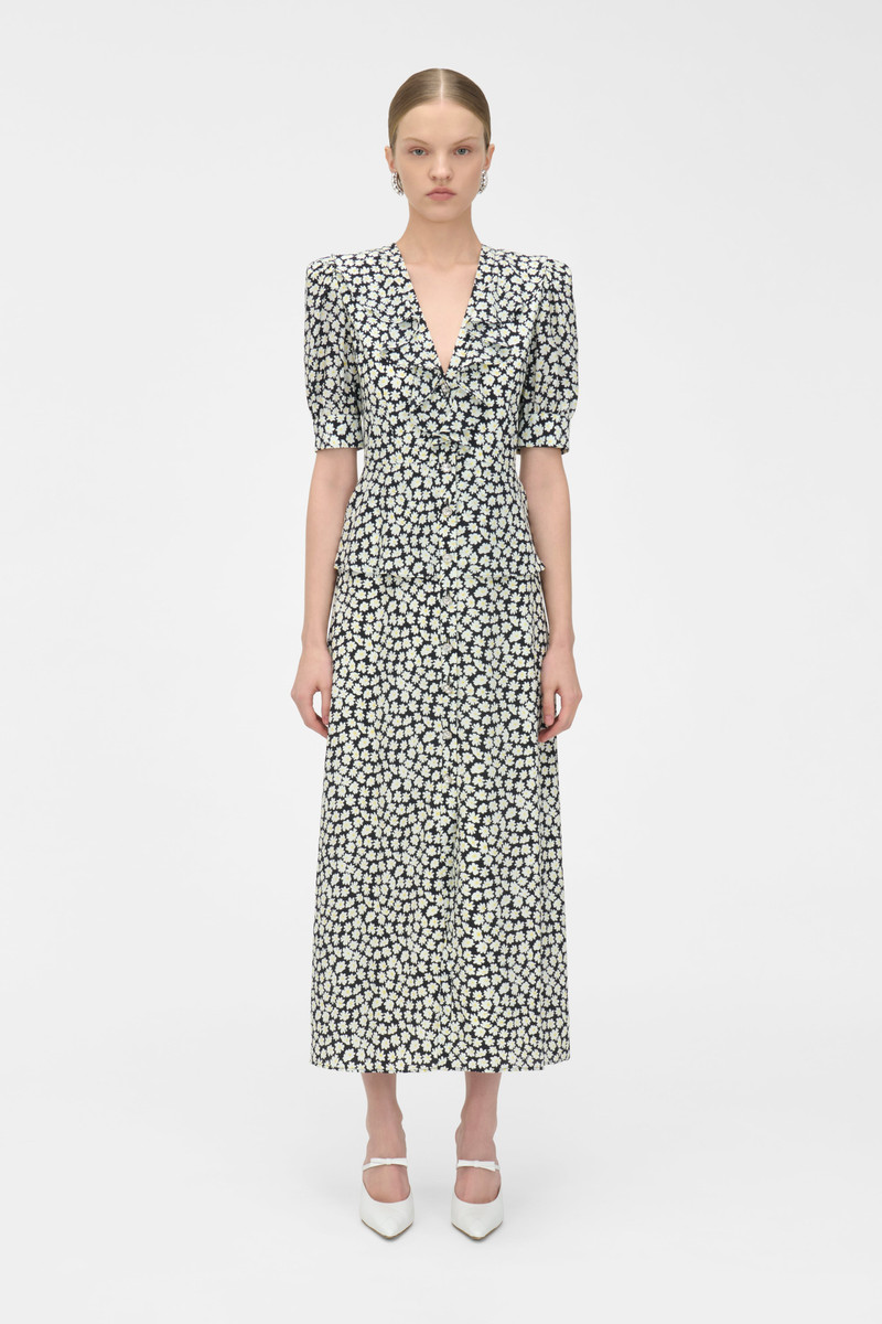 Alessandra Rich SMALL FLOWERS PRINT DRESS outlook